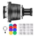 Bowens Mount Optical Snoot Conical Focalize Condenser Art Special Effects Shaped Beam Light Cylinder - black. 