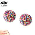 Carat Drop Earrings Round Design Retro Female Beaded Jewelry Earrings. 