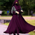 New Attractive Premium-Quality Step Contrast Irani Party Abaya Burkha Set, Dubai Charry Fabric, Muslim Outerwear Collection 2023. 