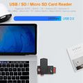 Rocketek USB 2.0 Smart Card Reader micro SD/TF memory ID Bank EMV electronic DNIE dni citizen sim cloner connector adapter. 