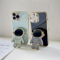 FELMYST Astronaut Case For OPPO Realme 6 3D NASA POP Folding Stand Holder Mobile Phone Casing Girl Boy Luxury Plating Square Soft Shockproof Cover Accessories. 
