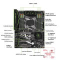 South China Gold Medal X99F8 Motherboard CPU Set DDR4 Memory Multi desktop E5 2666/2678/2680v3。. 