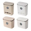 Wall Mounted Hanging Trash Can with Lid Installable Counter Top under Sink Compost Wastebasket Cupboard Bathroom.