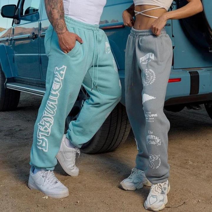 New Men's Sweatpants youngla Sports Fitness Running Basketball Training Pants Casual Pants American Style Fashion Brand Clothing