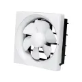 National Deluxe 10 Inch Wall Exhaust Fan White PVC Plastic Ventilation Air Cooler. 