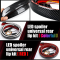 Universal Auto LED Tail Rear Spoiler Lip Kit Signal Lamps Car Trunk Strap Exterior Accessories Brake Light Fits Roof Wing.