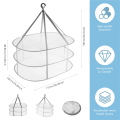 3-Tier Sweater Drying Rack Hanging Clothes Dryer Foldable Clothing.