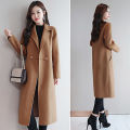 Winter Overcoat Solid Color Lapel Korean Style Autumn Coat. 