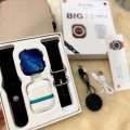 I8 Ultra Smart Watch 2.02" HD Screen Bluetooth Calls Waterproof Sports Smartwatch with TWS Earphones.
