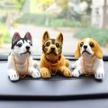 Resin Shaking Head Dog Decor Puppy Bobbing Head Dog Bobblehead Toy Animal Figures Car Ornament Decoration Car Dashboard Head Dog. 