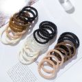 Women's Spiral Hair Ties Telephone Wire Cord Girl Hair Ring Elastic Head Bands Rubber Band Scrunchies Ladies Headwear Sweet Korean Large Spring Summer Thickened Stretchy Children Durable Tie Hair Tool Hair Accessories. 