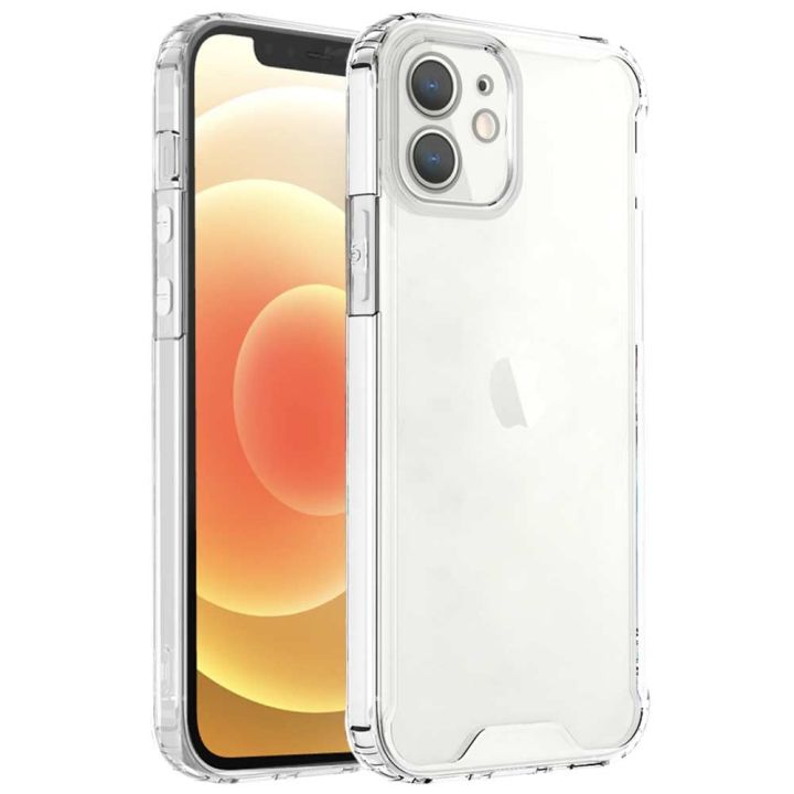 For Apple iphone 12 Case Crystal Clear Soft TPU Ultra-Thin Transparent Flexible Protective Mobile Phone Back Cover pani cover