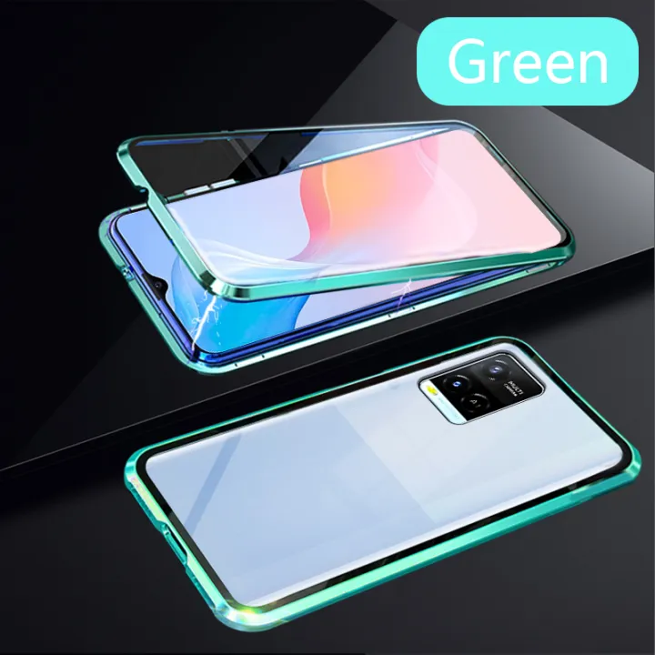 Biruiqu%20For%20VIVO%20Y21%20Y21s%20Y33s%20Y21A%20Y33A%20Y21T%20Y33T%20Magnetic%20Absorption%20Case%20Metal%20Frame%20Shockproof%20Double%20Sided%20Tempered%20Glass%20Magnetic%20Case%20Cover%20-%20Image%202