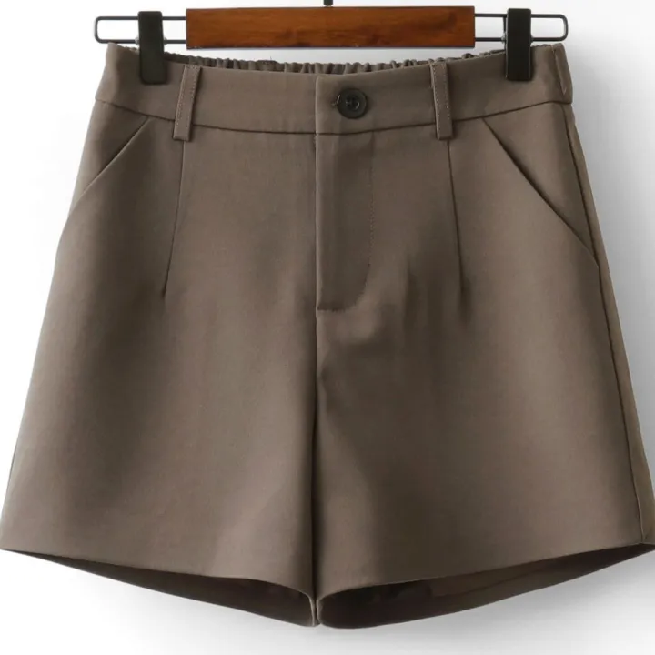 Crescent%20City%20Shorts%20Women's%20Summer%20Korean%20Style%20Student%20Casual%20Loose%20Suit%20Pants%20High%20Waist%20All-Matching%20Black%20Wide-Leg%20Pants%20Fashion%20-%20Image%204