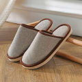 2024 New Linen Shoes Women And Men Household Slippers Indoor Floor Shoes Summer Women's Mute Slippers Sandals Slippers. 