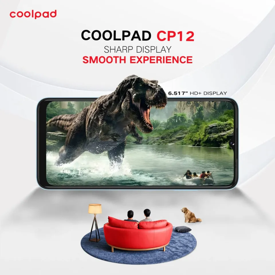 Coolpad CP12 Smartphone – 6.52” HD+ Display, 8GB RAM (4+4), 128GB