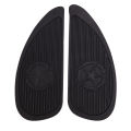 1Pair Motorcycle Tank Traction Pad Protector Anti Slip Sticker Black. 