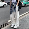 Y2K Women Streetwear Cargo Pants Casual Baggy Wide Leg Straight with Big Pockets Jogging Trousers Vintage Female Sweatpants. 