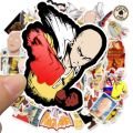 24Pcs/Pack Random ONE PUNCH MAN PVC Waterproof Stickers For Luggage Skateboard Laptop Motorcycle. 