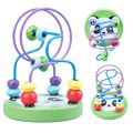 Montessori Baby Toys Wooden Roller Coaster Bead Maze Toddler Early Learning Educational Puzzle Math Toy for Children 1 2 3 Years SnowWhite. 
