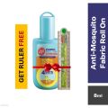 Good knight 100% Natural Mosquito Repellent Fabric Roll-On | Bubblegum - 8 ml with Free Ruler. 