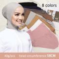 Muslim Inner Cap Hijab For Women Solid Underscarf Hijab Undercap Scarf Turban Hat Islamic Muslim Hijabs Ready To Wear Headcover. 