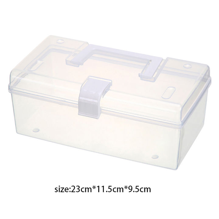Household Transparent Storage Box Desktop Plastic Organizer Box Storage Box