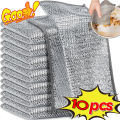 Magic Cleaning Cloth Kitchen Dishwashing Towel Metal Steel Wire Cleaning Rag For Dish Pot Cleaning Tools- NR Mart-2024.