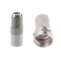 30 Pcs F-Type RF Connector:10Pcs Straight Metal F Type Female to TV PAL Male RF Connector Adapter & 20Pcs CCTV RG6 F-Type Twist-On Coax Coaxial Cable RF Connector Male - Silver Tone.