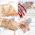 Women's Underwear Plus Size Lace Garter Belt Lace Transparent Suspenders Adjustable Three-breasted Belt Stockings. 