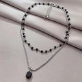 Double Layer Black Necklace Pendant Chain for Women / GIRLS.