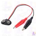 DC 9V Battery Clip Connector Lead Socket 6F22 Battery Holder Snap 9 Volt With Dual Alligator Clip For Arduino DIY. 