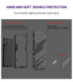 lthmy for Xiaomi Mi 11 Ultra (6.81 ) Armor TPU and PC Solid Color Stand Holder Kickstand Phone Casing Shockproof Buffer Cool Back Cover.
