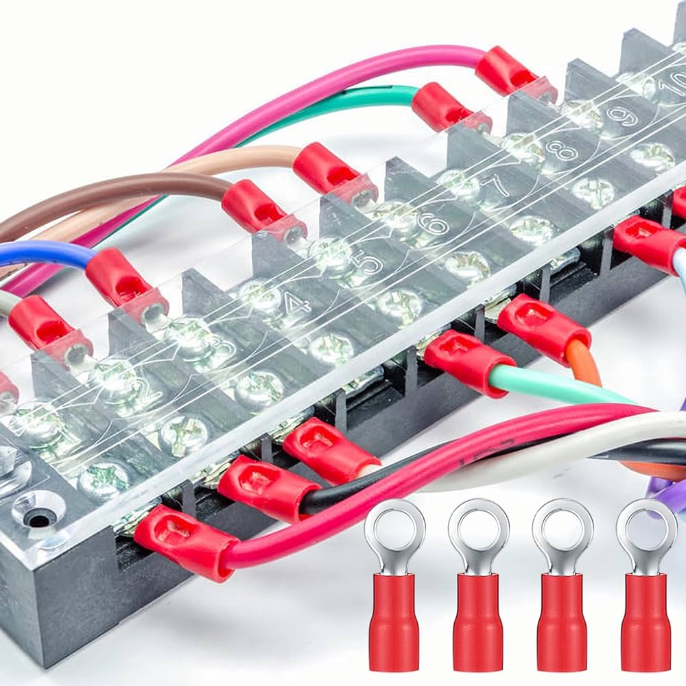 Double Row 04 or 06 or 12 Point 600V 20A Covered Screw Terminal Block