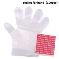 100Pcs Disposable PE Empty Gloves Foot Covers Transparent Shoes Cover Paraffin Bath Exfoliating Foot & Hand Mask Therapy Bags Serum Free Empty Foot Covers Huiye.