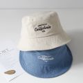 New Kids Bucket Hat Sumbrero Letter Embroidery Summer Simple Baby Fisherman Hat Sun Protection Outdoor Beach Hat Sunscreen Sun Hat. 