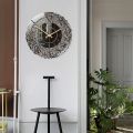 Islamic Quartz Acrylic Wall Clock Pendulum Muslim Living Room Decoration Art Indoor Wall Clock Pendant(Rose Gold).
