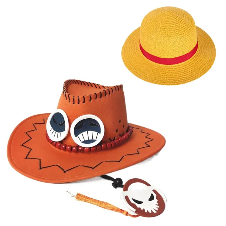Anime%20One%20Piece%20Hat%20Luffy%20Portgas%20D%20Ace%20Sun%20Hat%20Straw%20Hat%20Cowboy%20Hat%20Cosplay%20Accessory%20-%20Image%203