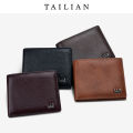 Tailian men's wallet, short business classic, multi-card wallet, leather cross-border gift box, wallet.