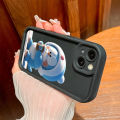 Jizetin for Samsung A73 5G Back Cover Blue Machine Cat Ladder Camera Soft Rubber Mobile Phone Case.