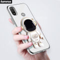 Case For Lenovo K14 Pro Solid Color Soft With Astronaut Bracket Silicone Plating Phone Cover For Lenovo K14 Plus K13 Note Case.