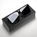 Unisex Plastic Summer Sunglasses for Men and Women - Double Lens Retro Style with Black Frame - Black - DX11. 