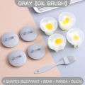 Cute Egg Boiler Set Plastic Egg Poacher Set Kitchen Egg Cooker Tools Egg Mold Form with Lid Brush Pancake Maker. 