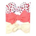 3 Pcs/Set Baby Girl Headband Elastic Bows Newborn Headbands Hair Band For Girls Print Kids Turban Baby Hair Accessories. 