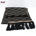 Black And Brown Woolen Scarf, Soft Muffler Stylish Fashion Scarf For Men And Women.