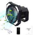 Camping Tent Fan Multifunctional 10000mAh Power Bank LED Lantern Portable Camping Fan USB Beach Fan With Hook. 