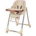 New Multi Functional Babies and Toddlers Folding Portable Dining High Chair For Feeding with Wheels/3-in-1 Portable Highchair,Baby High Chair, Baby Feeding Chair with Tray，baby Height Adjustable High Chair(BS-9001C). 