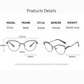 TENGJIAO Cat Eye Eyeglasses Women Computer Optical Spectacle Frame Anti-Blue Light Rays Transparent Glasses Female Clear Lens.