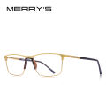 MERRYS DESIGN Men Reading Glasses Titanium Alloy Frame Anti Blue Light Blocking CR-39 Resin Aspheric Glasses Lenses S2170FLH.