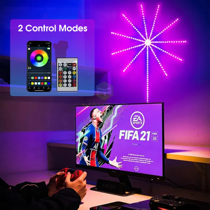 MAYTTO%20120/195%20LED%20Strip%20Lights%20Dream%20Color%20Lamp%20Christmas%20Lights%205050%20RGB%20Strip%20Lights%20Smart%20Flexible%20LED%20Firework%20Lights%20Music%20Sound%20Sync%20Lights%20with%20APP%20Remote%20Control%20DC%205V%20-%20Image%204